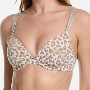 Natori 34DD Pure Luxe custom coverage contour Bra Brand New Unworn animal print